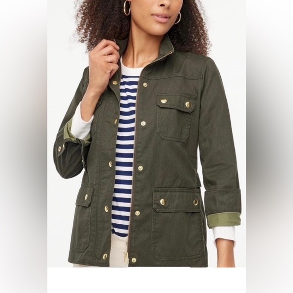 J. Crew Jackets & Blazers - J. Crew Olive Utility Jacket